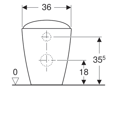 Унитаз напольный приставной безободковый Geberit Citterio, Rimfree, 6 л, 560x360 мм 500.512.01.1