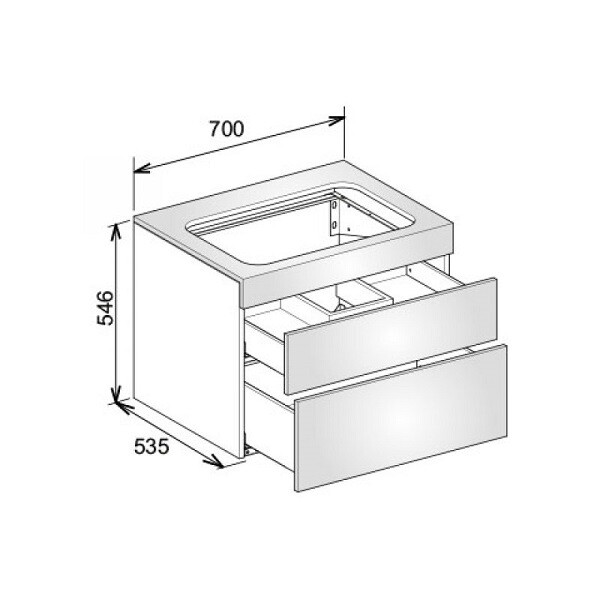 Тумба под раковину Keuco Edition 400  цвет-белый глянцевый 31571210000 hog2