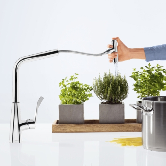 Смеситель для кухни Hansgrohe Metris Select  14884000 hog1