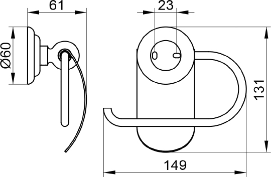 Держатель туалетной бумаги Keuco Astor 02160