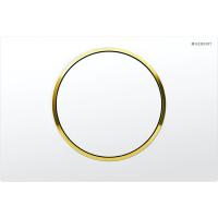 Смывная клавиша Geberit Sigma10, смыв/стоп: белые, позолота 115.758.KK.5