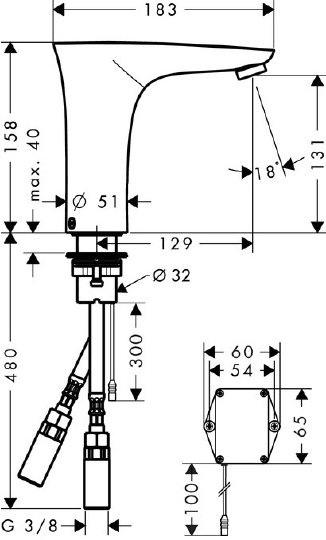 Смеситель Hansgrohe PuraVida 15170000 для раковины