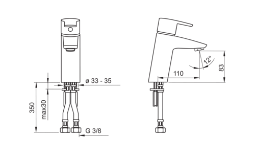 Смеситель для раковины Oras Cubista 2810F