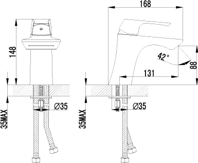 Смеситель Lemark Unit LM4546C для раковины