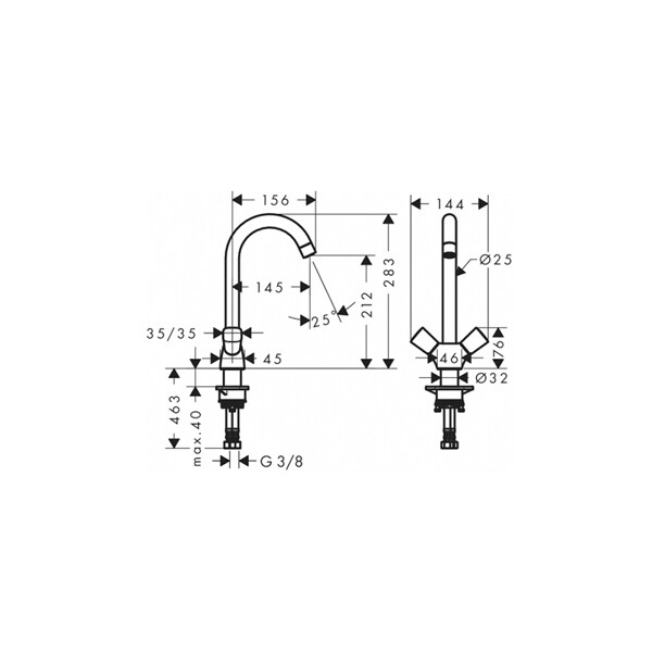 Смеситель для кухни Hansgrohe Logis  71280000 hog1