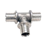 Тройник, Rehau, RAUTHERM S, 32, 10, 32, оцинкованная латунь 12005641001