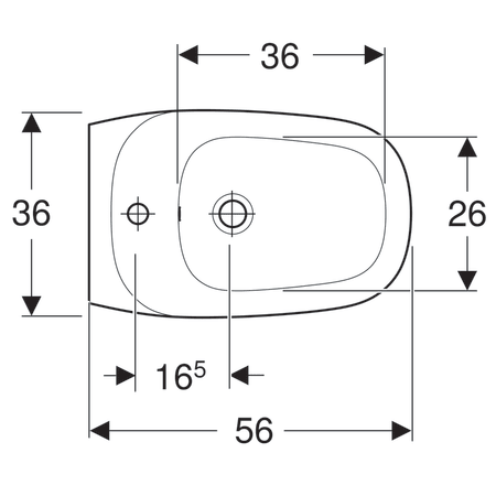 Подвесное биде Geberit Citterio 500.539.01.1