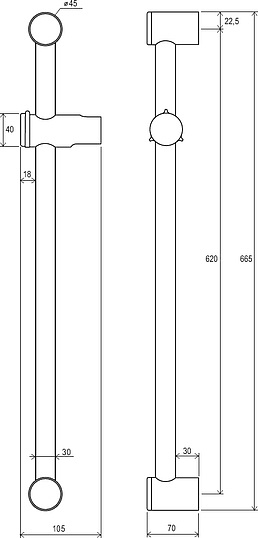 Душевая штанга Ravak 972.00 60 см