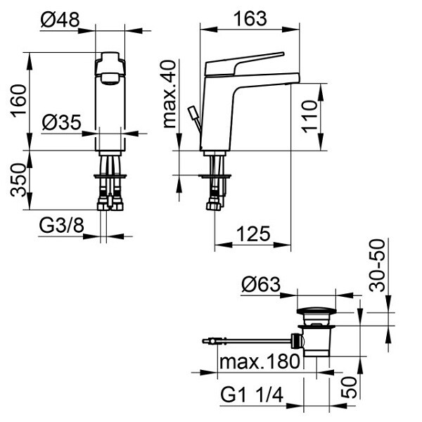 Смеситель для раковины Keuco Moll  52702010000 hog