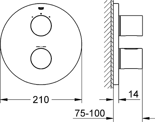 Термостат Grohe Grohtherm 3000 Cosmopolitan 19468000 для ванны с душем