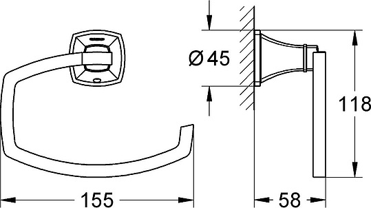 Держатель туалетной бумаги Grohe Grandera 40625IG0