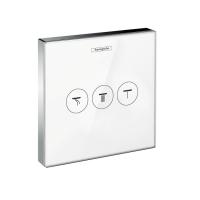 Модуль Hansgrohe ShowerSelect Glassс 3 запорными клапанами, белый/хром 15736400 Модуль Hansgrohe ShowerSelect Glassс 3 запорными клапанами, белый/хром 15736400