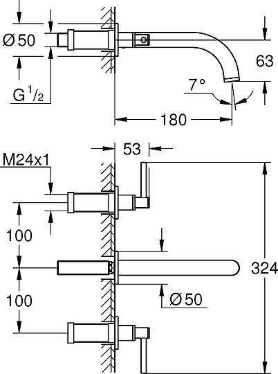 Смеситель Grohe Atrio New 20169AL3 для раковины