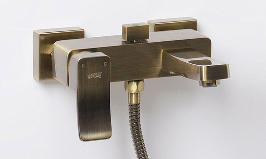Смеситель Wasserkraft Exter 1601 для ванны с душем, светлая бронза