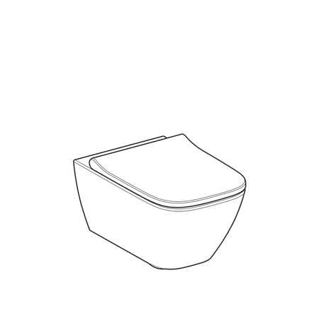 Унитаз Geberit Smyle Square безободковый материал-керамика, цвет-белый глянцевый 500.683.01.1