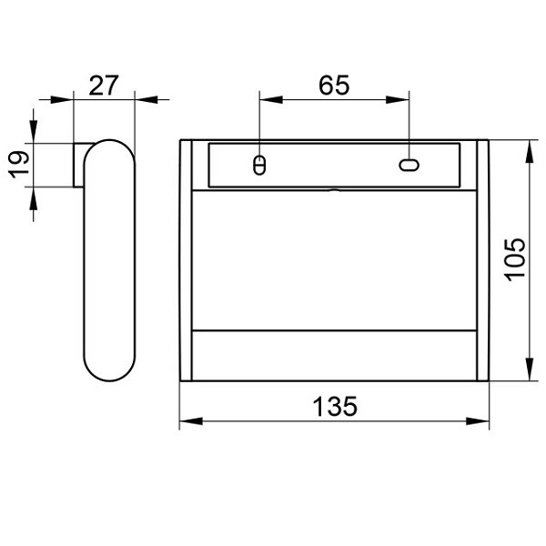 Бумагодержатель Keuco Plan без крышки  14961010000