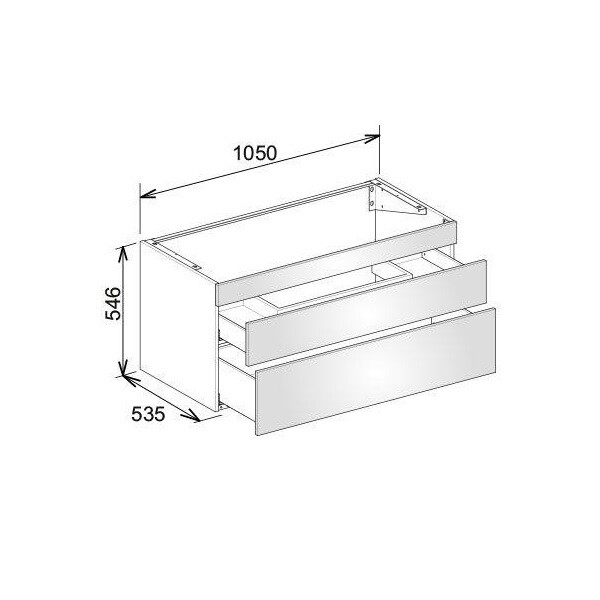 Тумба под раковину Keuco Edition 400  цвет-белый 31551210000 hog2
