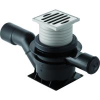 Трап Geberit с приемной воронкой из ПП, шлицевая решетка 10 х 10 см 364.673.00.1