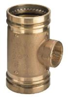 Тройник Sanpress XL 76,1x3/4x76,1, с внутренней резьбой, бронза,  354572