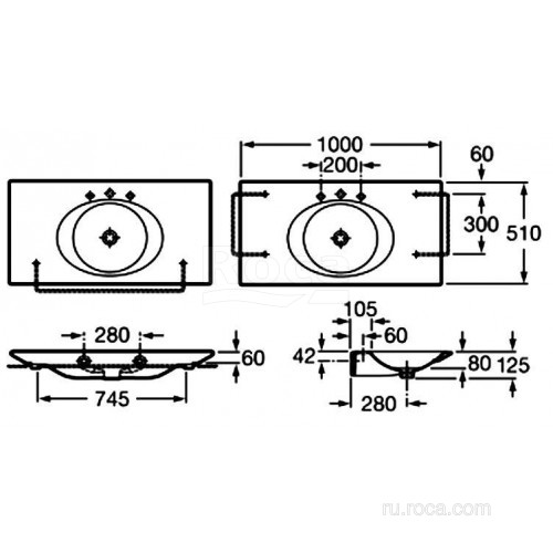 Раковина Roca Kalahari 100x51 327897000