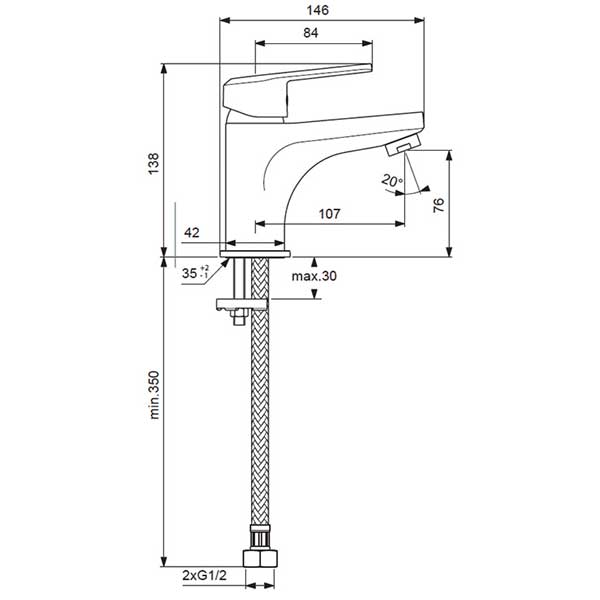 Смеситель для умывальника Vidima BALANCE, BA264AA