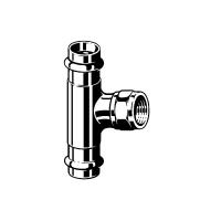 Тройник Sanpress, c SC-Contur 22x1/2x22, с внутренней резьбой, бронза,  115944