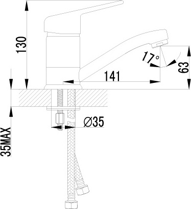 Смеситель Lemark Luna LM4107C для раковины