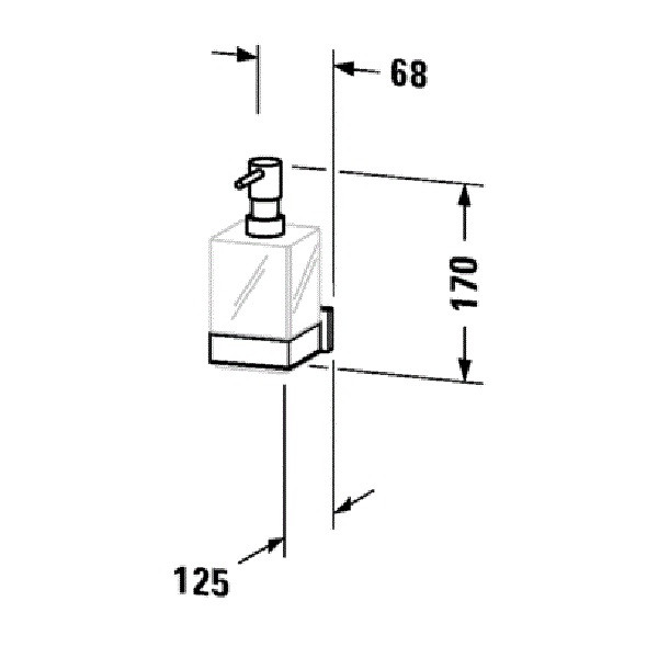 Дозатор для жидкого мыла Duravit Karree одинарный  009954 10 00 Дозатор для жидкого мыла Duravit Karree одинарный  009954 10 00