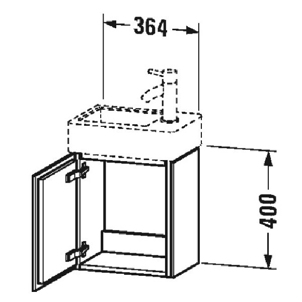 Тумба под раковину Duravit L-Cube  цвет-базальт матовый LC6293L4343 hog2