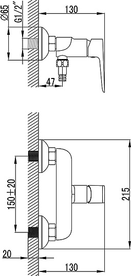 Смеситель Ravak Classic CL 032.00\150 для душа