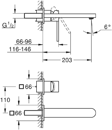 Смеситель Grohe Plus 29306003 для раковины