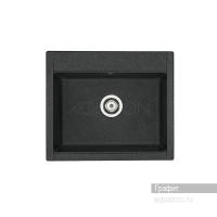 Мойка для кухни Aquaton Делия 60 прямоугольная графит 1A715232LD210