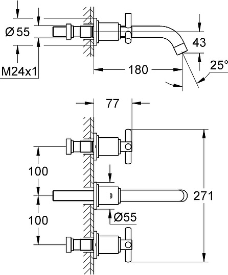 Смеситель Grohe Atrio 20164000 для раковины