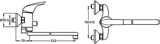 Смеситель Ideal Standard Ceraplan New B7566AA универсальный Смеситель Ideal Standard Ceraplan New B7566AA универсальный
