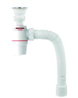 Сифон Wirquin NEO AIR с выпуском 1 ½  х 40 мм и гофротрубой L800 мм, 40 х 40/50 мм 30987092