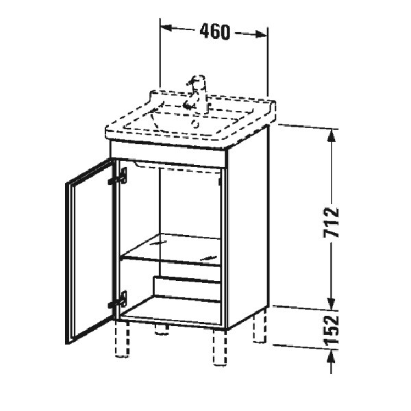 Тумба под раковину Duravit L-Cube  цвет-сосна коричневая LC6169R5151 hog2
