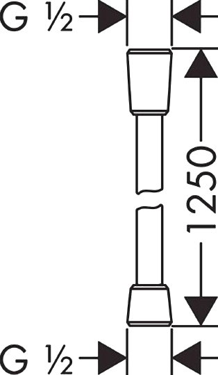 Душевой шланг Hansgrohe Sensoflex 1,25м 28132000