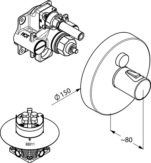 Термостат Kludi Push 388020538 для душа