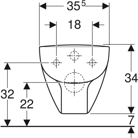 Унитаз подвесной, Geberit Renova Compact, квадратный 206145000