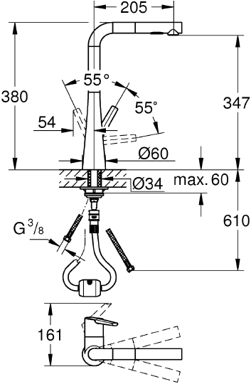 Смеситель Grohe Zedra 32553002 для мойки