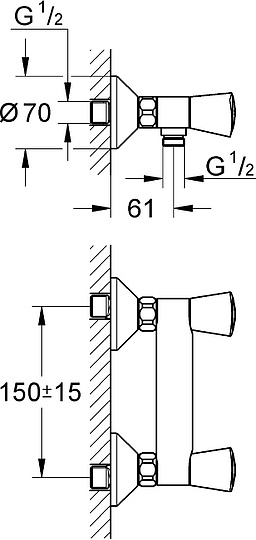 Смеситель Grohe Costa S 26317001 для душа