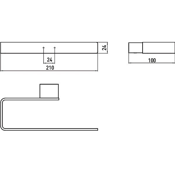 Бумагодержатель Emco Loft без крышки  0555 016 00