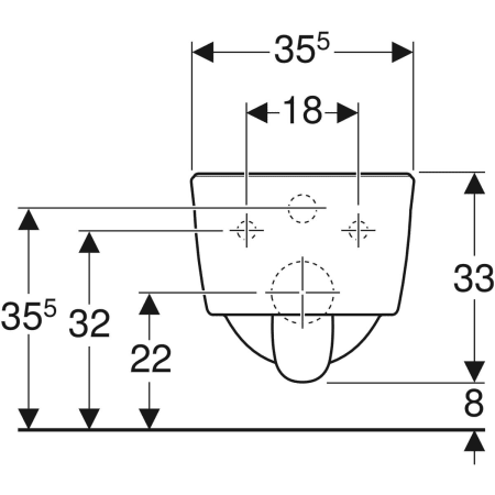 Унитаз подвесной безободковый Geberit iCon, Rimfree 204070000