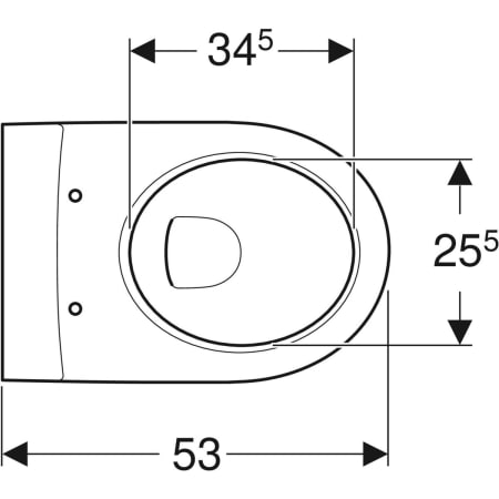Унитаз Geberit iCon безободковый материал-керамика, цвет-белый глянцевый 204060000