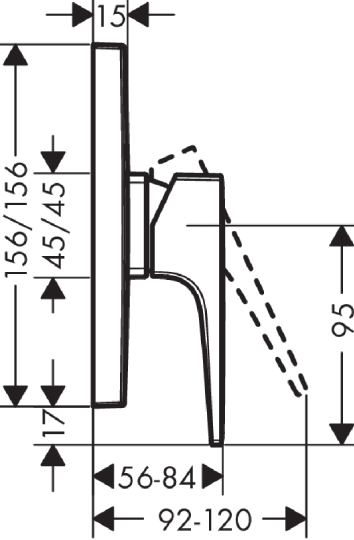 Смеситель Hansgrohe Metropol 74565000 для душа