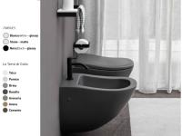 Биде CIELO Fluid цвет-черный глянцевый (Glossy Black, Nero lucido) FLBS N