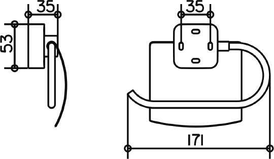 Держатель туалетной бумаги Keuco Smart 02360 Держатель туалетной бумаги Keuco Smart 02360