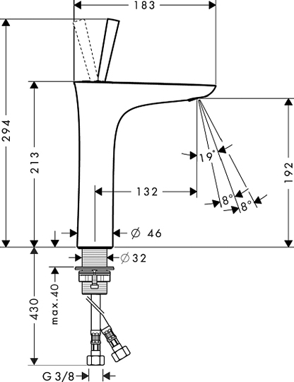 Смеситель Hansgrohe PuraVida 15081000 для раковины