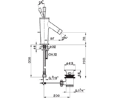 Смеситель для раковины Cisal Pumpy PU 00051 0 79 hog