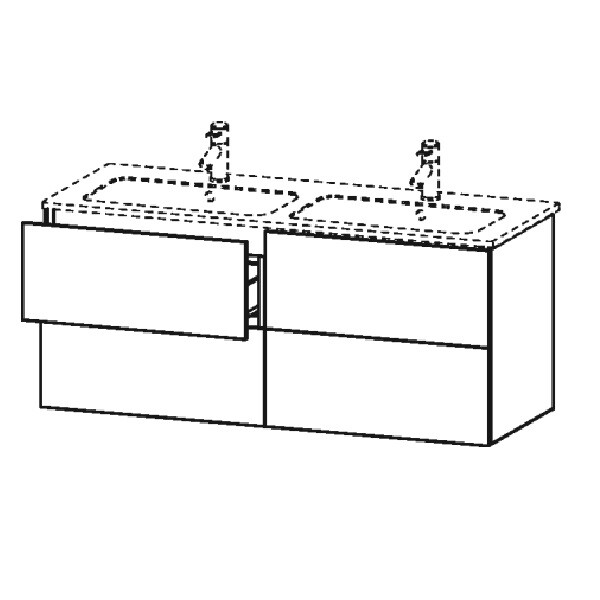 Тумба под раковину Duravit L-Cube  цвет-белый глянцевый LC625902222 hog2